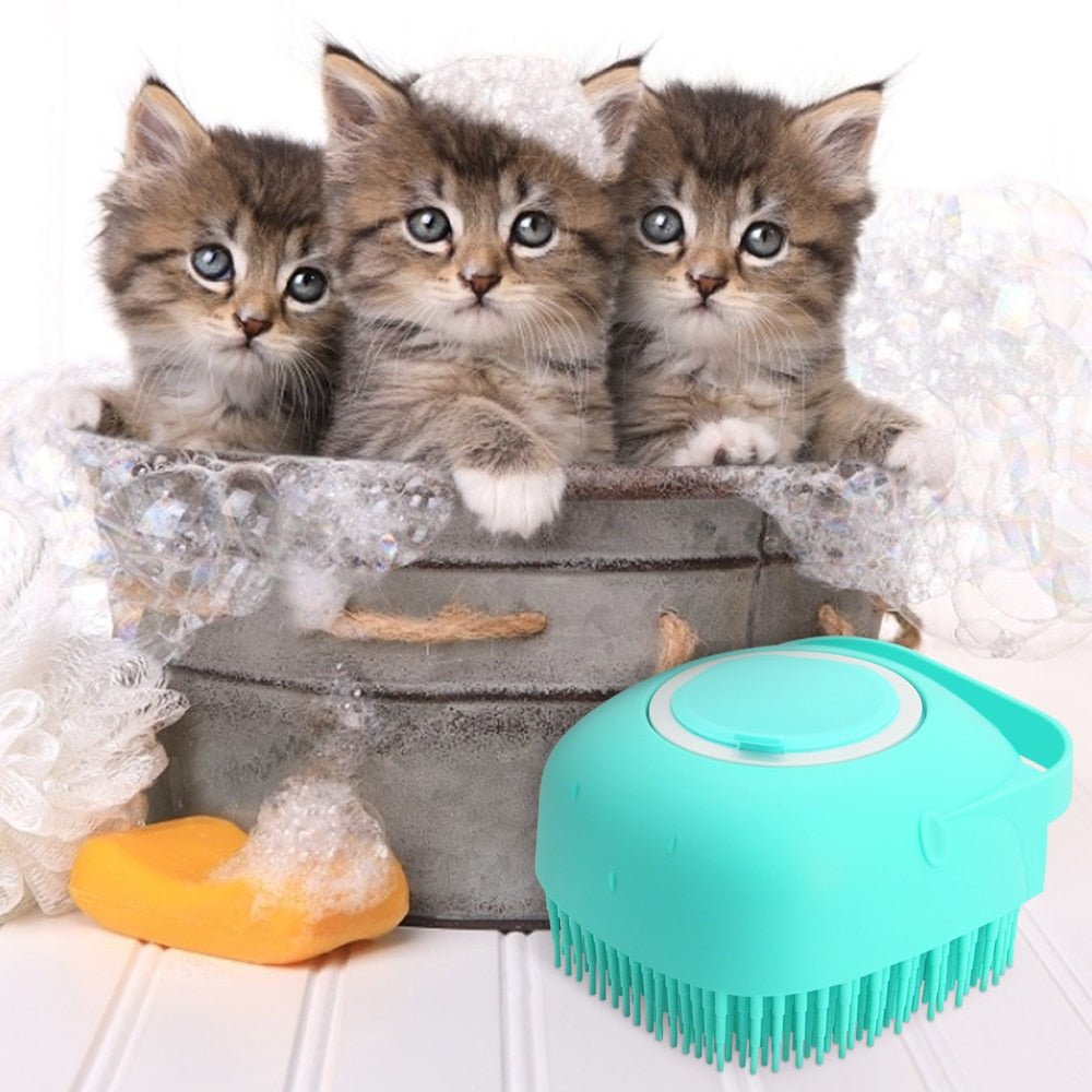 Pet Shampoo Dispensing Brush