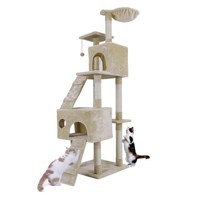 Domestic Cat Toy House Bed Hanging Balls
