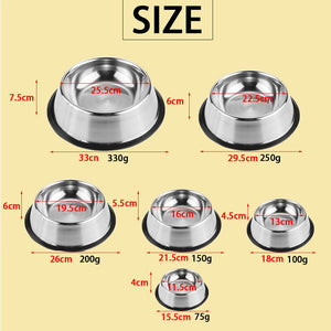 Stainless Steel Non-slip Dog Feeding Bowl