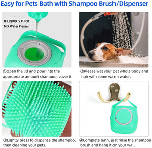 Pet Shampoo Dispensing Brush