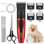 Pet Electric Shaver w/ Scissor And Comb, Pet Hair Thick Coats Clipper