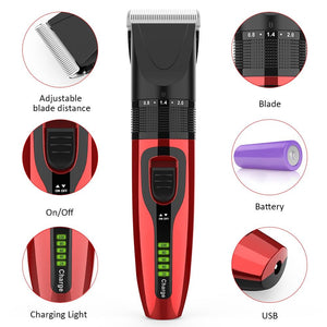 Pet Electric Shaver w/ Scissor And Comb, Pet Hair Thick Coats Clipper